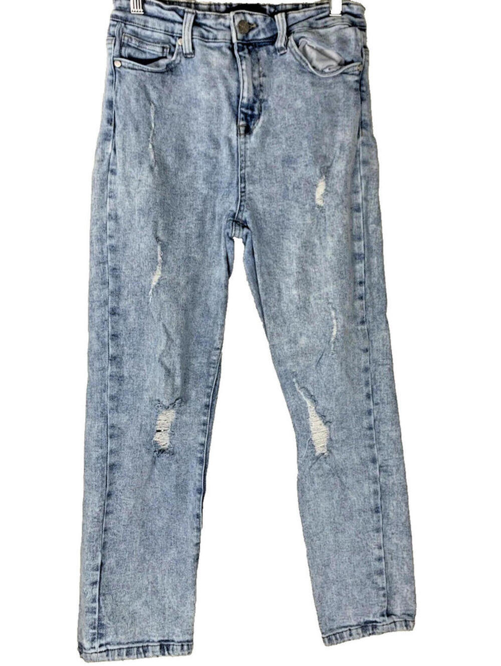 Kendall And Kylie Icon High Rise Straight Jeans 5 / 27 Light Acid Wash Stretch